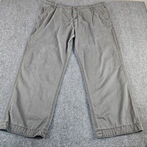 RedHead Mens Gray Canvas Utility Pants Straight Leg Outdoor Trousers 42x30